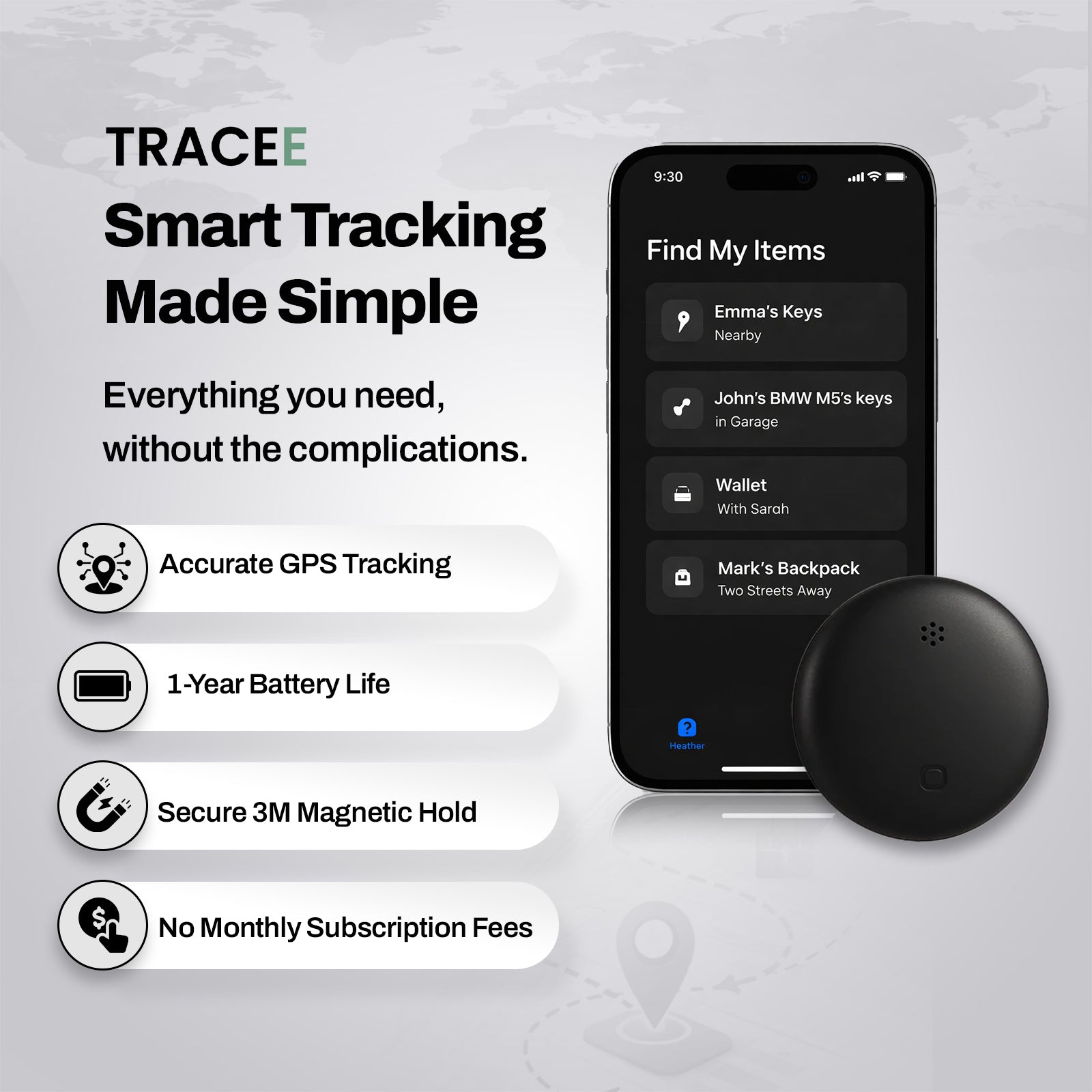 Tracee™ 2.0 Apple GPS Tracker + Premium Magnetic Case